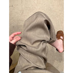 Dark Khaki Linen Tailored Trousers