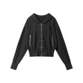 Streetwear Distressed Crop Hoodie for Women Short Fitted Outerwear