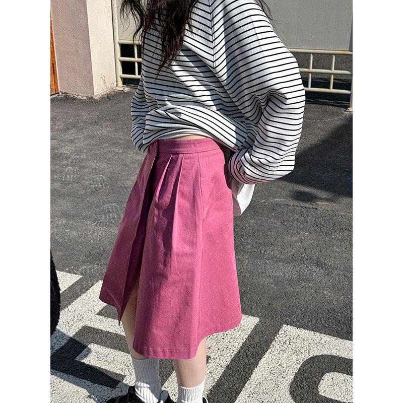Women's Cotton A-Line Midi Skirt