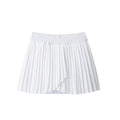 Temperament pleated skirt white A-line short skirt half skirt for women