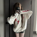 Embroidered Fleece Streetwear Hoodie