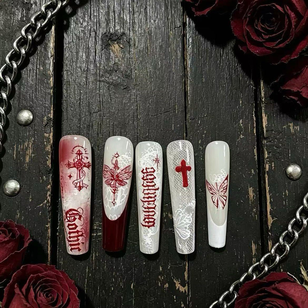 Gothic Butterfly Press-On Nails