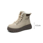 Winter Lace-Up Boots With Velvet Warm Lining