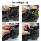 Black Patent Platform Mary Jane Heels