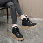 Winter Lace-Up Boots With Velvet Warm Lining
