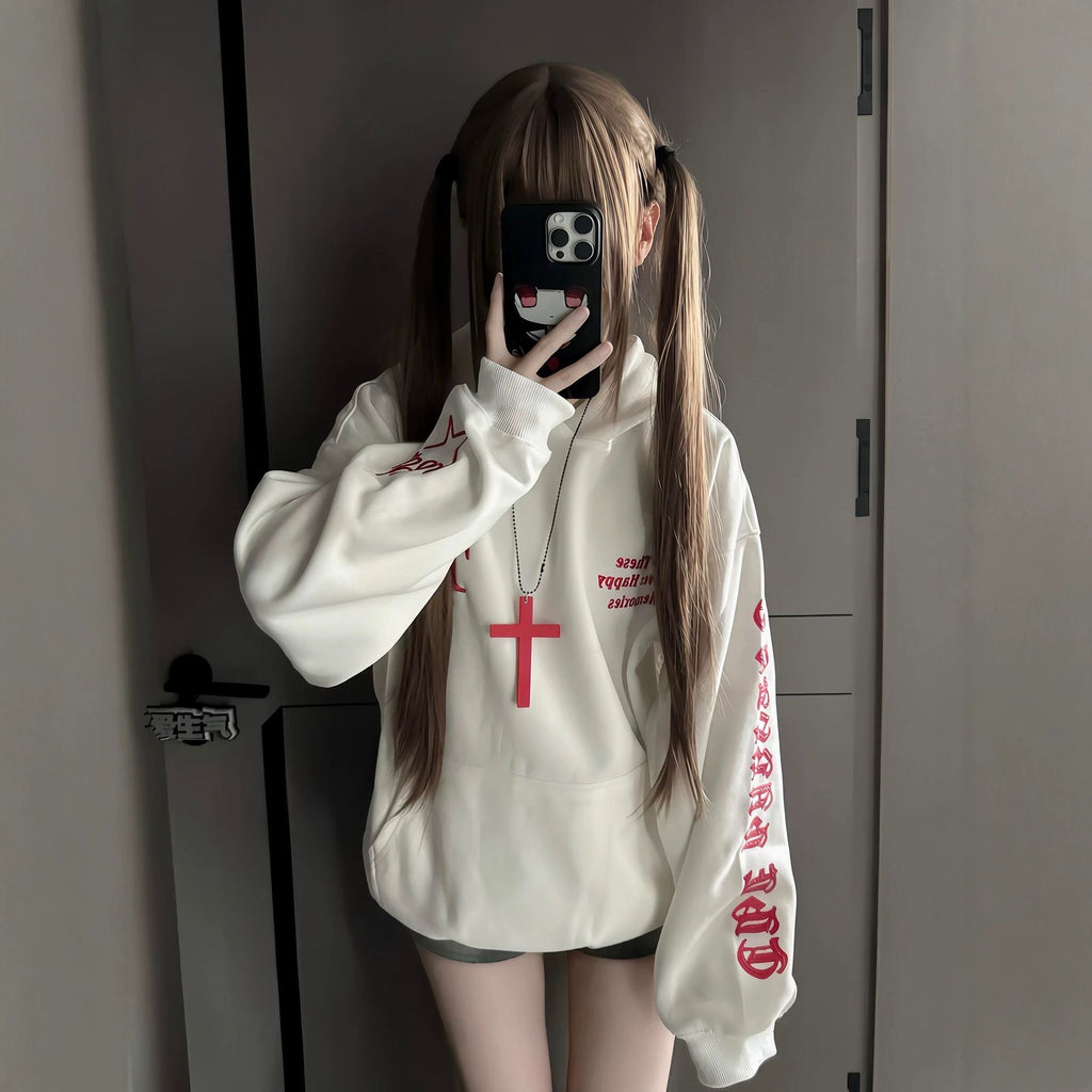 Streetwear Hoodie Unisex  Thick Fleece Versatile Design Top