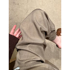Dark Khaki Linen Tailored Trousers