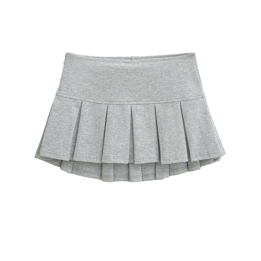 Pleated short skirt and half skirt