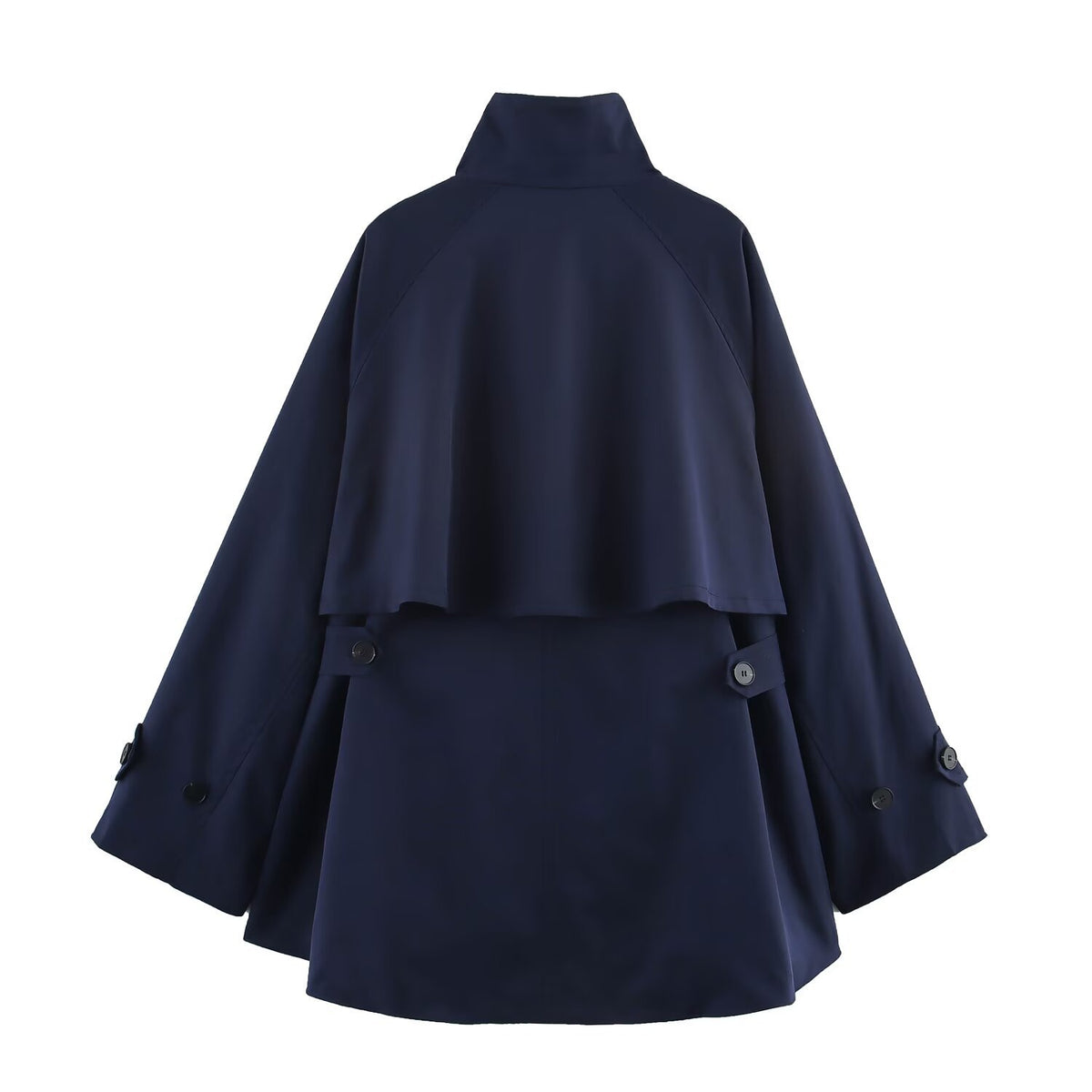 Streetwear Fashion Strap Cloak style Coat for Women