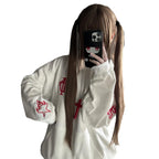 Embroidered Fleece Streetwear Hoodie
