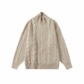 Cable Knit Zip Cardigan / Sweater