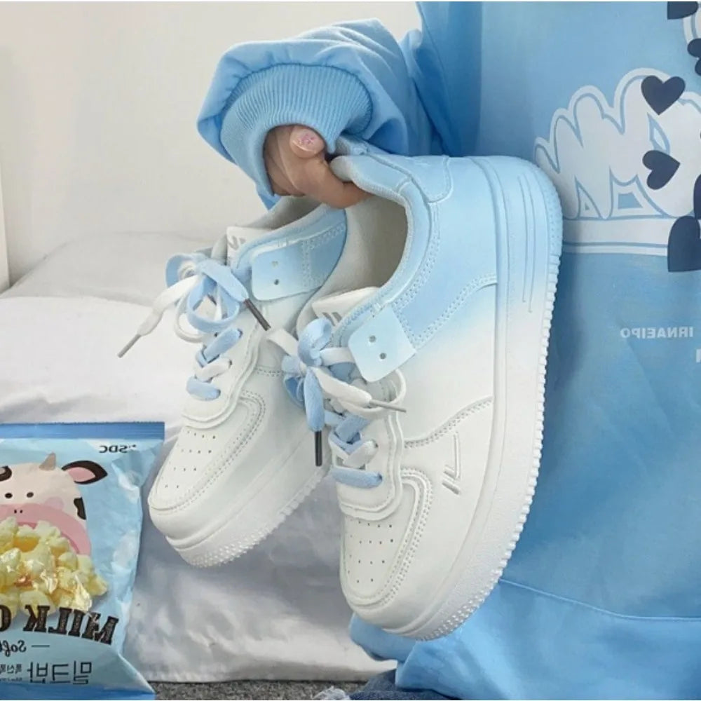 Colourful Lace-Up Tennis Trainers