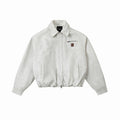 White Padded Stand-Collar Winter Coat