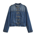 Navy Blue Strap-Detail Jacket