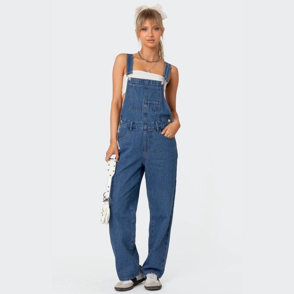 Women’s Washed Denim Dungarees