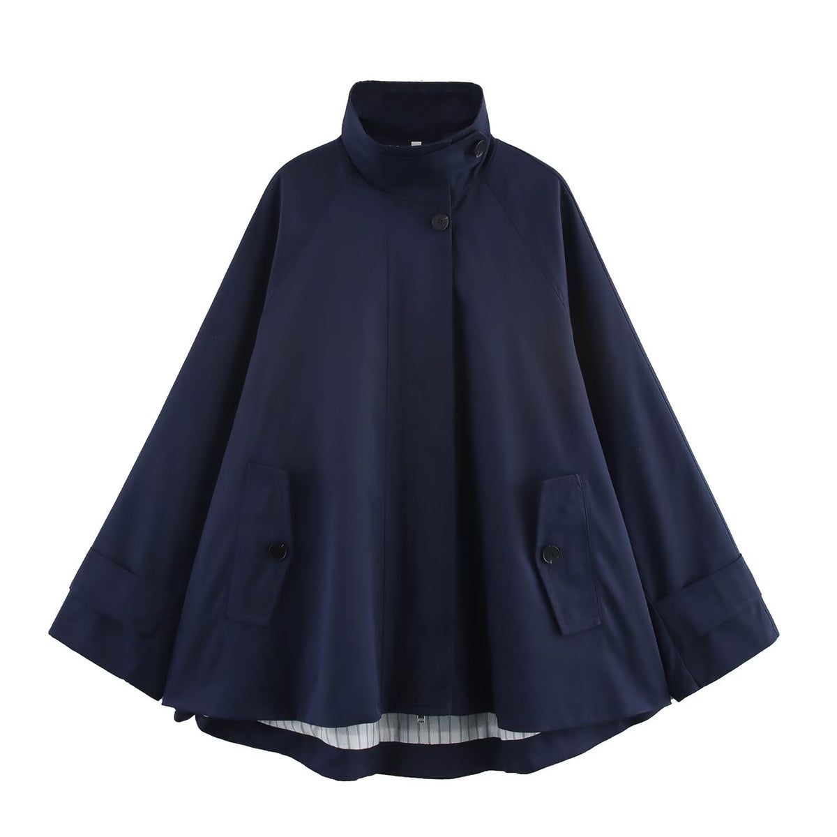 Streetwear Fashion Strap Cloak style Coat for Women