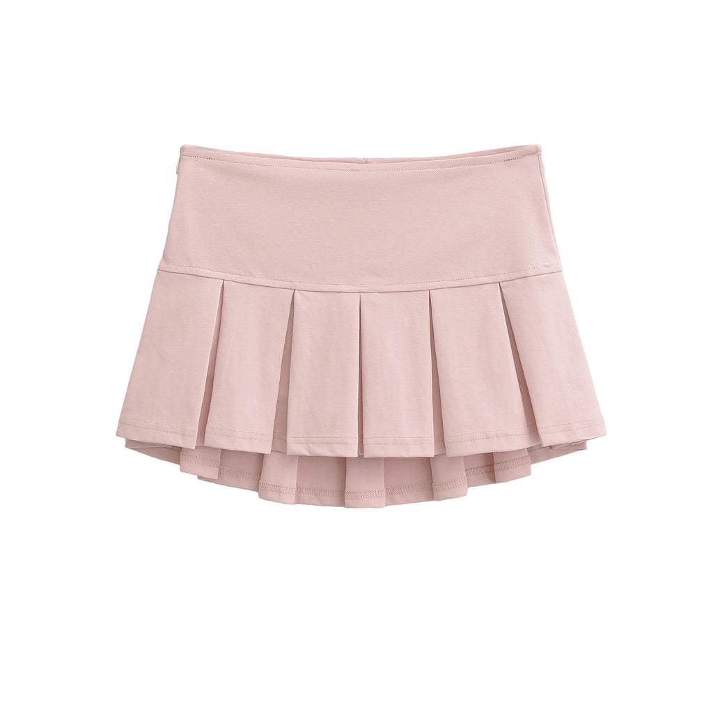 Pleated short skirt and half skirt