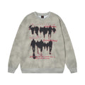 Print Streetwear Hoodie Couple Style Loose Fit Long Sleeve Top