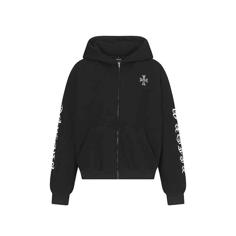 Front Sweatshirt Unisex Casual Gothic Streetwear Jacket