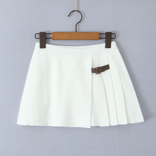 A-Line Knit Mini Skirt with Stretch