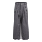 Relaxed Straight-Leg Pleated Trousers