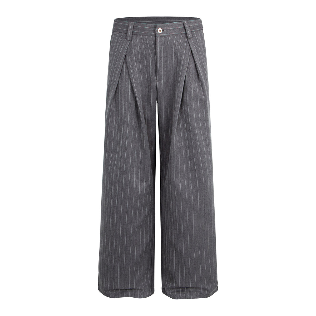 Relaxed Straight-Leg Pleated Trousers
