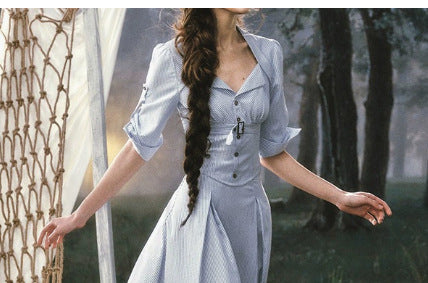 Light Blue Nautical Stripe Shirt, Skirt or Dress
