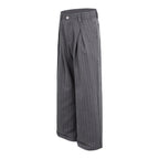 Relaxed Straight-Leg Pleated Trousers