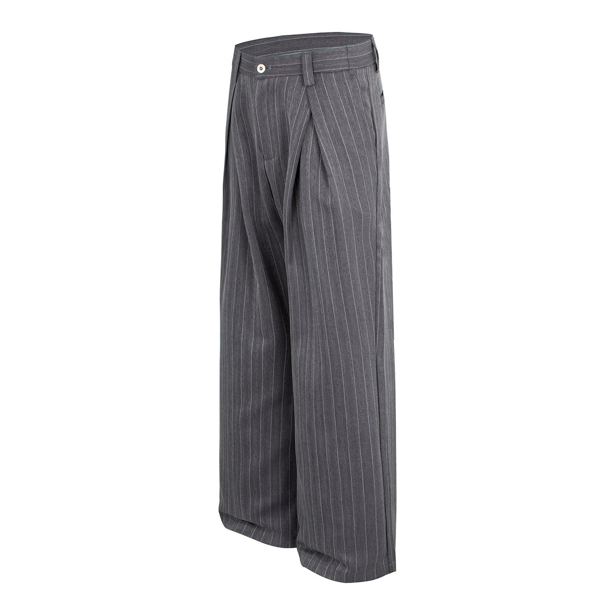 Relaxed Straight-Leg Pleated Trousers