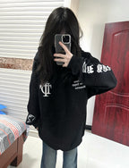 Embroidered Fleece Streetwear Hoodie
