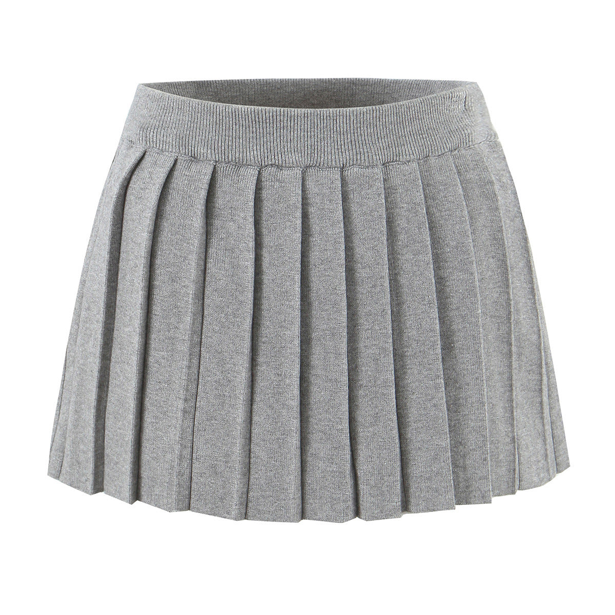 Pleated Skirt Knitted Skirt