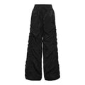 Summer Fashion Casual Loose Pleated Lightweight Breathable Streetwear Pants for Women