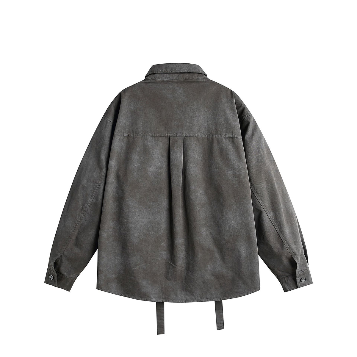 Casual Streetwear Vintage Tactical Belted Long Sleeve Shirt